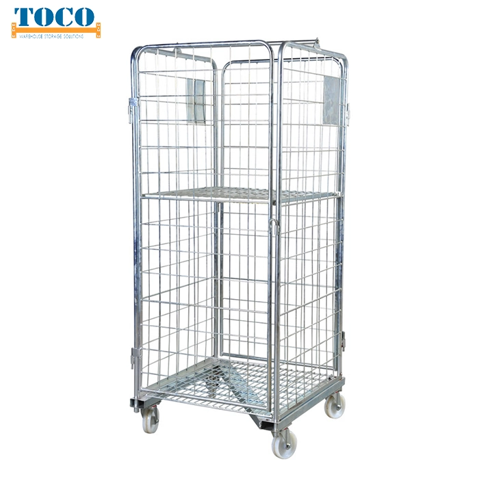 Customized Logistic Collapsible Wire Mesh Roll Cage for Express Delivery