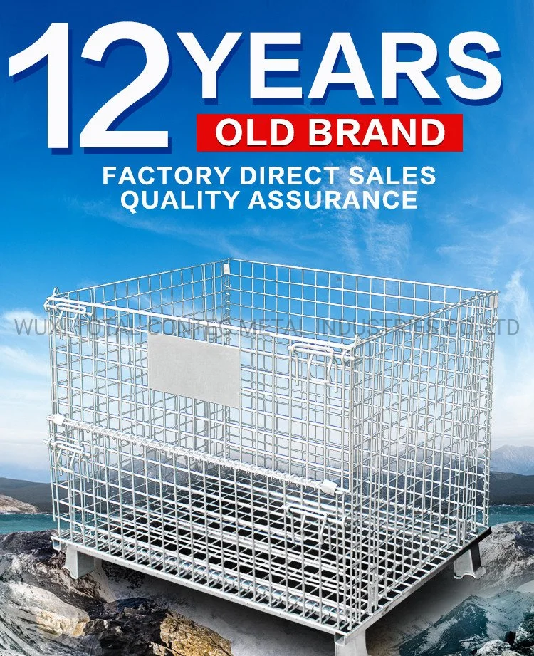 Heavy Duty Galvanized Steel Wire Mesh Container/Wire Cages/Wire Mesh Stillages